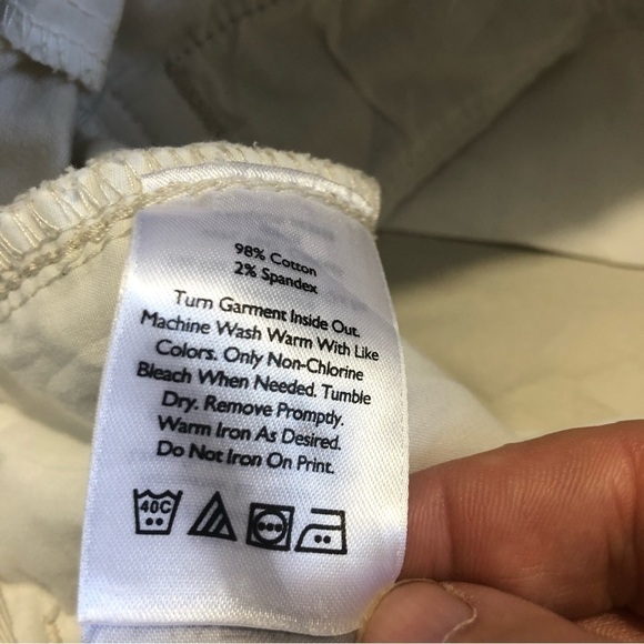 EDDIE bauer jeans womens size 12 white boyfriend fit straight leg stretch pants - Picture 7 of 10